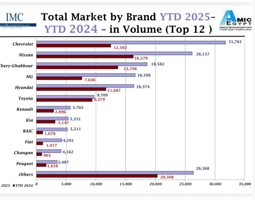 مبيعات السيارات فى 2025